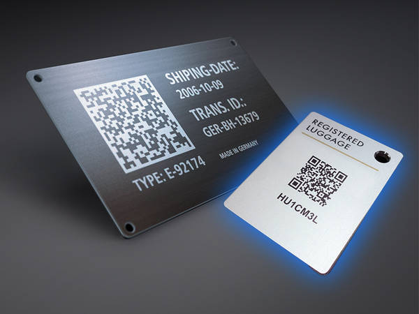 QR-Code Typenschilder, Aluminium, AluGraphics